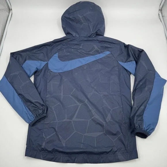 Nike Pumas UNAM Mens Navy Blue Hooded Windbreaker Jacket DV5178-451 Small